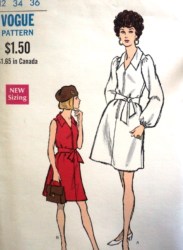 7547 68 VOGUE SLVS OR NOT YOKE COLLAR ZIP DRESS,BELT PATTERN 12